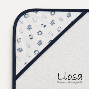 Toalla con capucha Animales azules