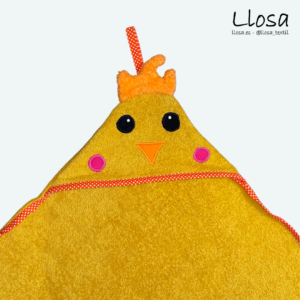 Toalla con capucha Pollito