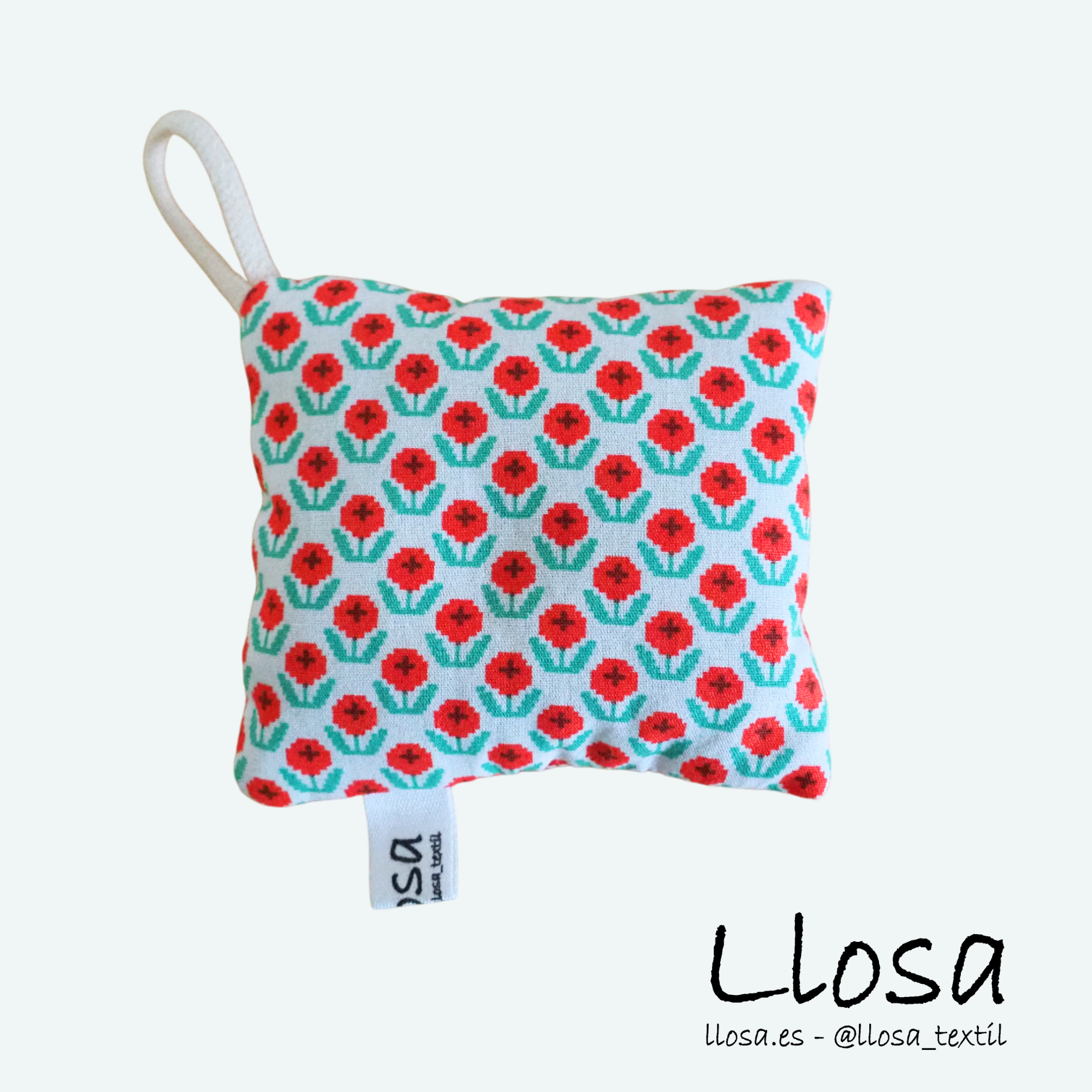 Saquito de lavanda Flores rojas