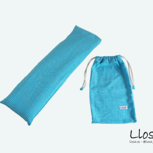 Saco térmico de semillas - Vichy azul cielo